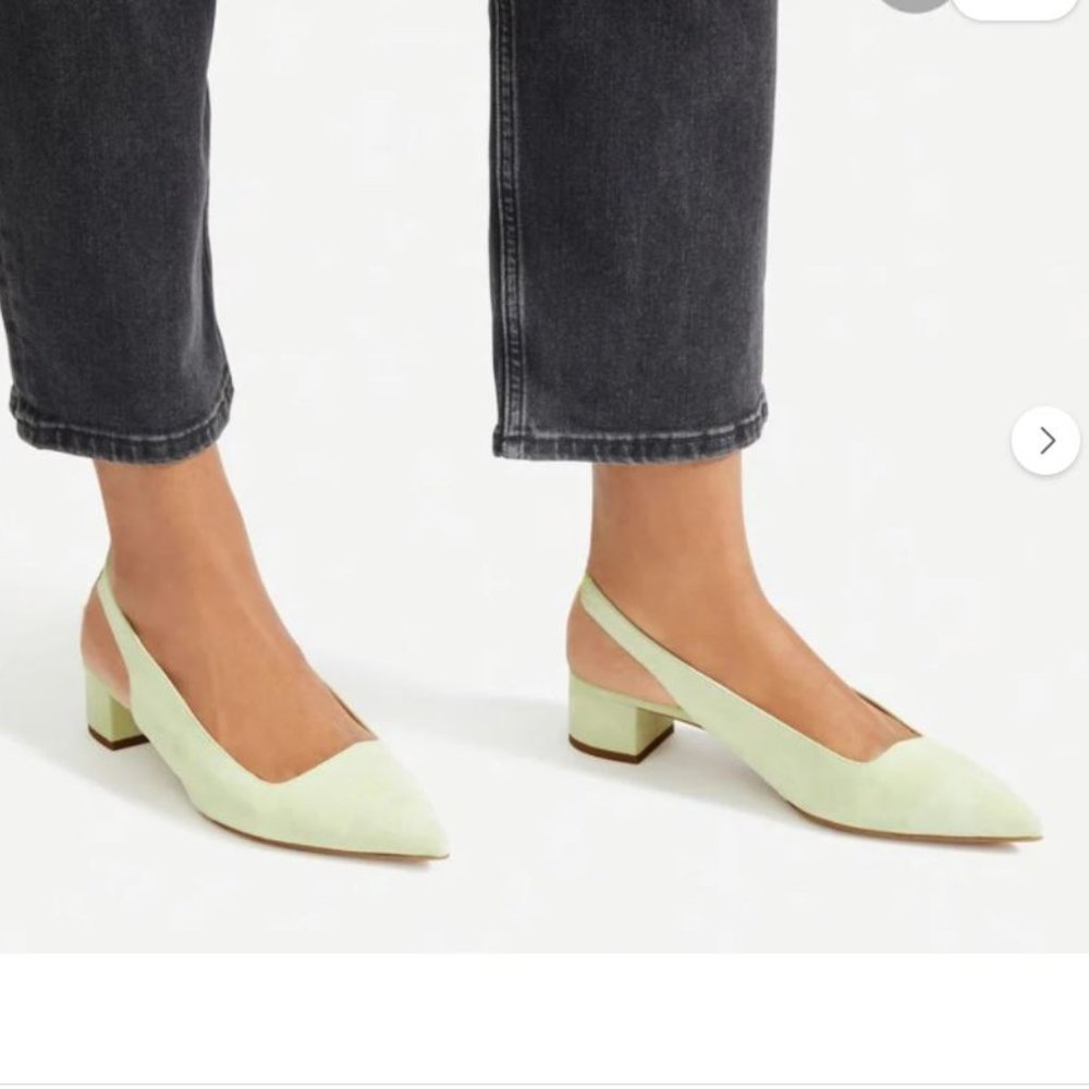 Everlane editor slingback heel in pistachio